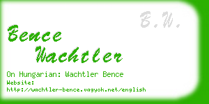 bence wachtler business card